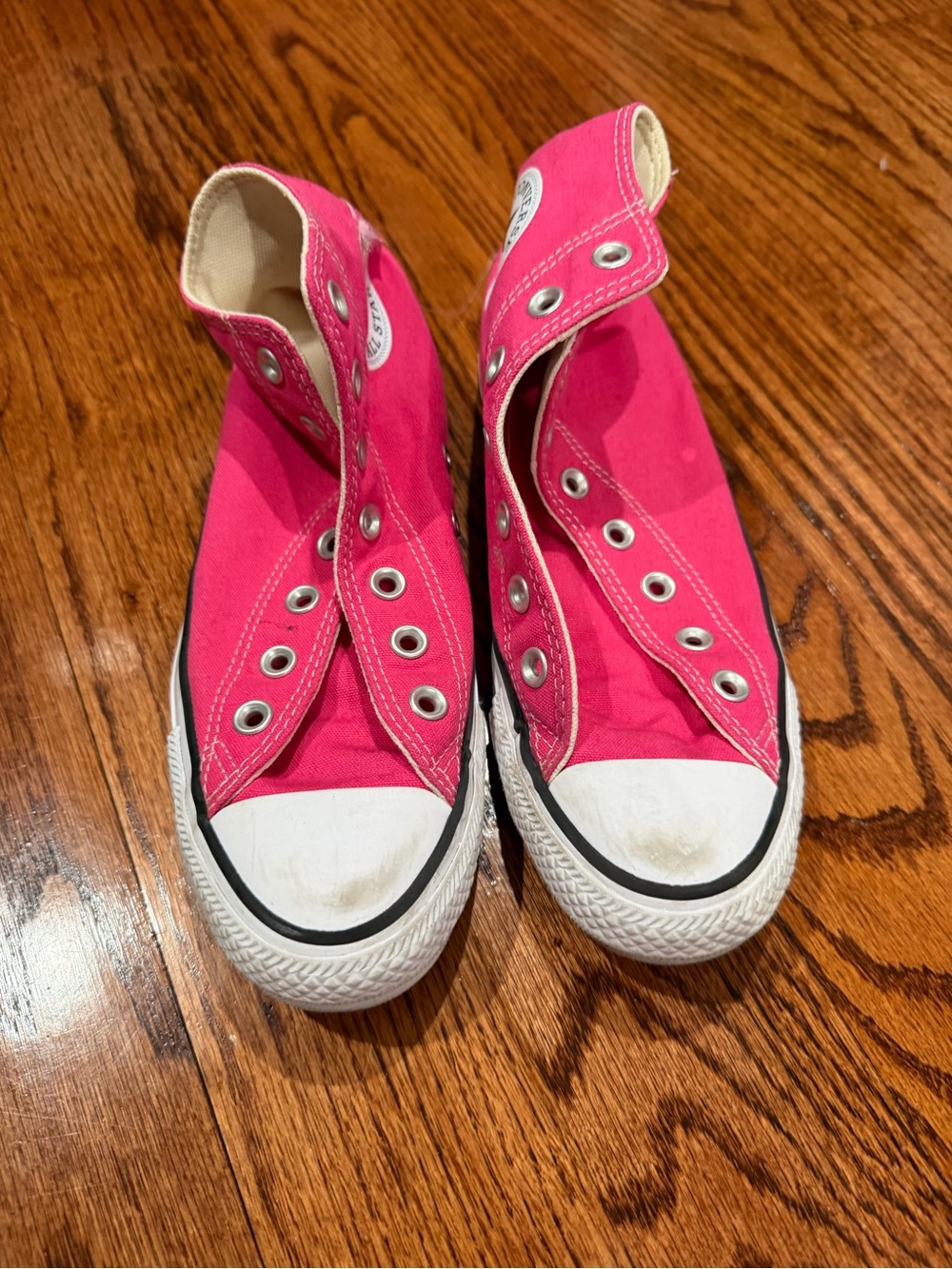 Converse Bright Pink Canvas High-Top Sneakers